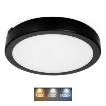  LED Fürdőszobai mennyezeti lámpa NAIROS LED/24W/230V 3000/4000/6500K IP65 fekete  kép