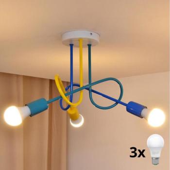  LED gyereklámpa OXFORD 3xE27/15W/230V mennyezeti  kép