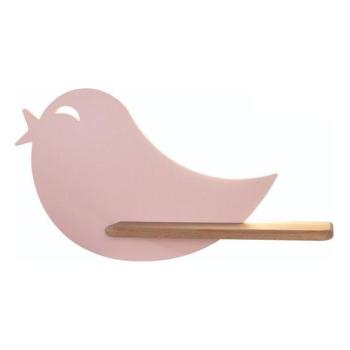  LED gyerekszoba falilámpa polccal BIRD LED/5W/230V rózsaszín/fa  kép