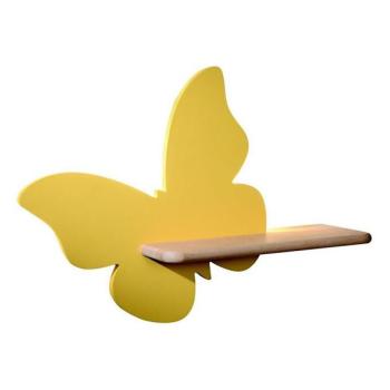  LED gyerekszoba falilámpa polccal BUTTERFLY LED/5W/230V sárga/fa  kép