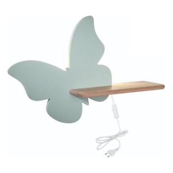  LED gyerekszoba falilámpa polccal BUTTERFLY LED/5W/230V zöld/fa  kép