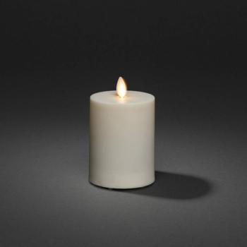 LED gyertya IP44 krém fehér sima magasság 13cm kép