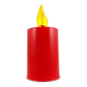  LED Gyertya LED/2xAA meleg fehér 10,8 cm piros  kép