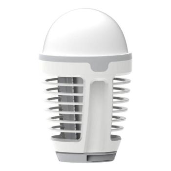  LED Hordozható újratölthető lámpa rovarcsapdával LED/5W/1800 mAh IPX4 fehér/szürke  kép