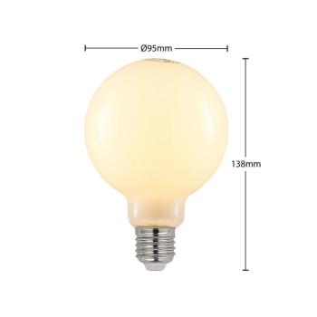 LED izzó E27 8 W 2 700 K G95 gömb dimm opál 2-es kép