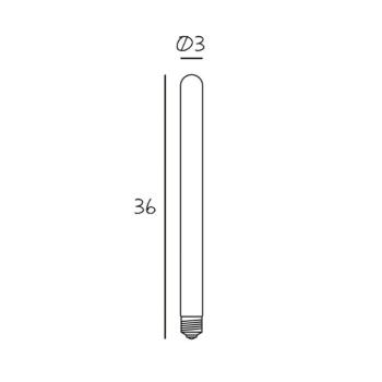 LED izzó Tube 360, matt E27 6,5 W 2,700 K fényerősségű, kép