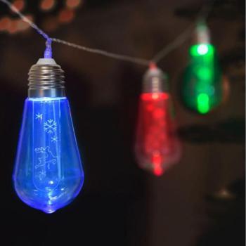  LED Karácsonyi lánc 10xLED/2xAA 2,2m többszínű  kép