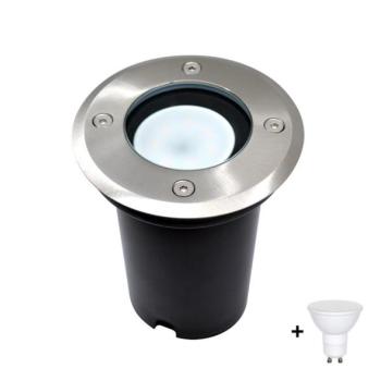  LED Kültéri behajtó lámpa 1xGU10/6W/230V IP67 matt króm  kép