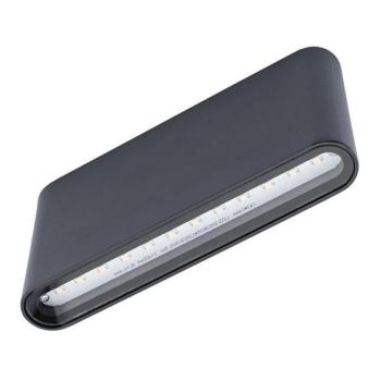  LED Kültéri fali lámpa FLOW 2xLED/6W/230V IP54 fekete  kép