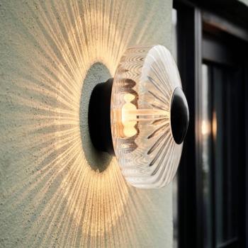 LED kültéri fali lámpa New Wave Optic, üveg, Ø 26 cm, IP65 kép
