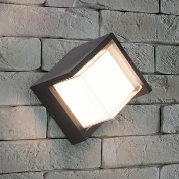 LED kültéri fali lámpa Puno, IP54, szögletes kép
