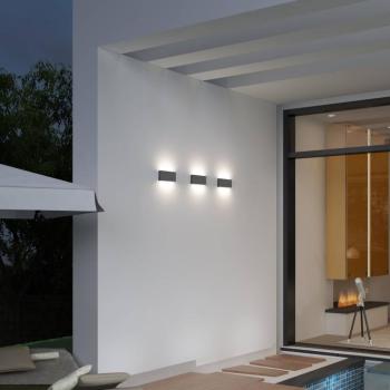 LED kültéri falilámpa CMD 9070, 17 cm, antracit, IP54, fel/le, fel/le kép