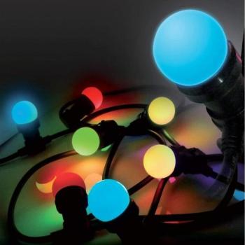  LED kültéri lánc EASY CONNECT 8xE27 5m IP44 színes  kép