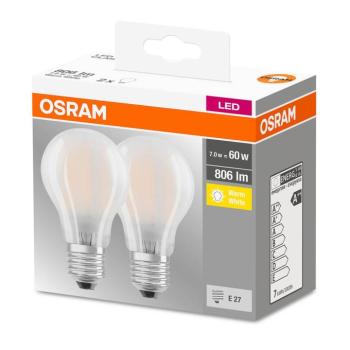LED lámpa E27 6,5W 827 matt 2 db-os készlet kép