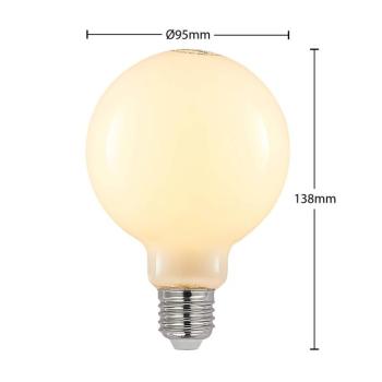 LED lámpa E27 8W 2700K G95 gömb, dimm., opál kép