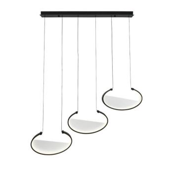LED lógó lámpa Adele, hossz 117 cm, fekete, fém, 3 izzós. kép