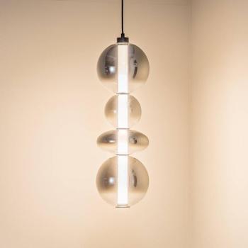 LED lógó világítás Daphne, üveg szürke-átlátszó, magasság 62 cm kép