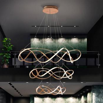 LED lógó világítás Molly, 3 fokozatú, dimmelhető, Ø 110,3 cm, rózsaarany kép