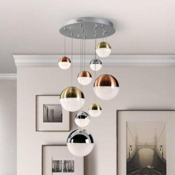LED lógó világítás Sphere, 9 izzós, dimmelhető, Ø 50 cm, többszínű kép