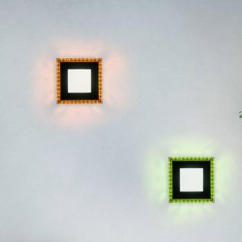 LED mennyezeti lámpa Acri CCT távirányító 20x20cm kép
