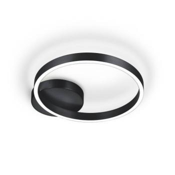 LED mennyezeti lámpa Anel-40, fekete, direkt/indirekt kép