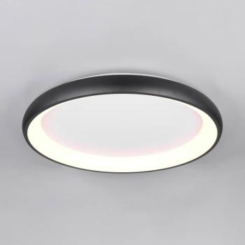 LED mennyezeti lámpa Cardona, Ø 75 cm, matt fekete, fém, CCT kép