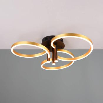 LED mennyezeti lámpa Caruso, arany/fekete, Ø 66 cm fém CCT dim kép