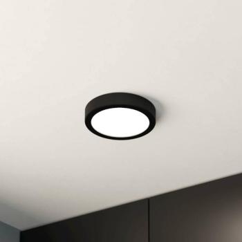 LED mennyezeti lámpa Fueva 5 IP44 3000K fekete Ø16cm kép