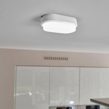 LED mennyezeti lámpa Ipsum szenzorral, fehér, ovális kép