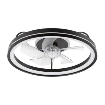  LED Mennyezeti lámpa látorral FARGO LED/37W/230V fekete + távirányító  kép