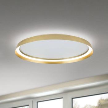 LED mennyezeti lámpa Manta, Ø 60 cm, arany színű, alumínium, fel/le, fel/le kép