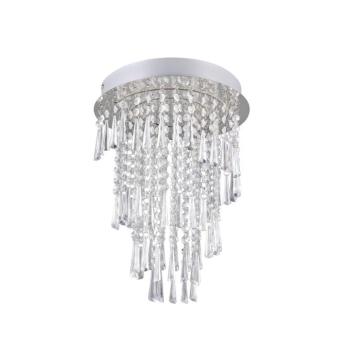 LED mennyezeti lámpa Pomp, Ø 30 cm, króm, akril/metál, CCT kép