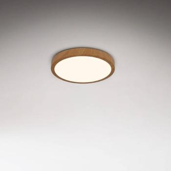 LED mennyezeti lámpa Runa Wood wood look 3,000 K Ø28cm kép
