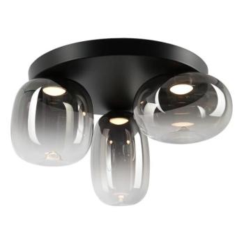  LED Mennyezeti lámpa VASO LED/12W/230V átm. 42 cm fekete/füstös  kép