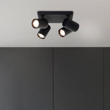 LED mennyezeti spotlámpa Marty, hossza 22 cm, homokfekete, 4 lámpás. kép
