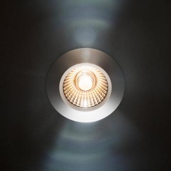 LED mennyezeti süllyesztett spot Diled, Ø 6,7 cm, Dim-To-Warm, acél kép