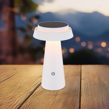 LED napelemes asztali lámpa 36624, fehér, újratölthető akkumulátor, CCT, IP54, kép