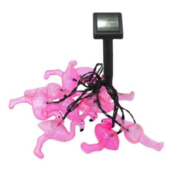  LED napelemes dekorációs lánc 10xLED/1,2V 300mAh 3,8m IP44 flamingó  kép