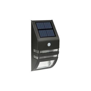  LED Napelemes érzékelős fali lámpa LED/3,7V 500 mAh IP44 fekete  kép