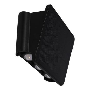  LED Napelemes fali lámpa ALF LED/4W/1200 mAh 6000K IP54 fekete  kép