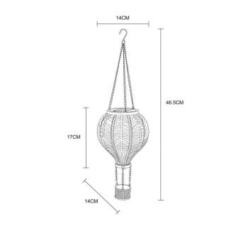 LED napelemes lámpa 36136B Hőlégballon, színes, műanyagból készült kép