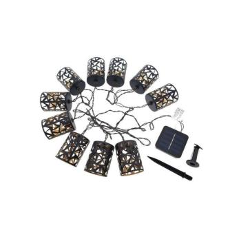  LED Napelemes lánc 10xE12/3,65m IP44 meleg fehér  kép