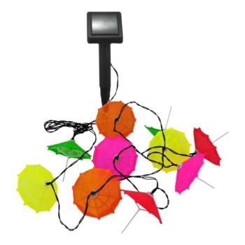  LED napelemes lánc 10xLED/1,2V 300 mAh 3,8 m IP44 esernyőkhez  kép