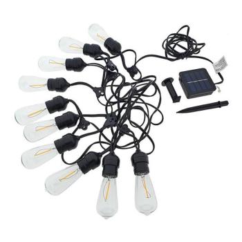  LED Napelemes lánc 10xLED/1,2V 600 mAh 5,94m IP44 meleg fehér  kép