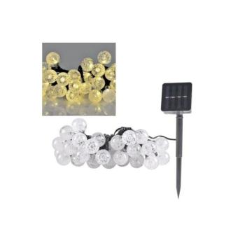  LED napelemes lánc 30 LED/8 funkció 300 mAh 4,9m IP44 meleg fehér  kép