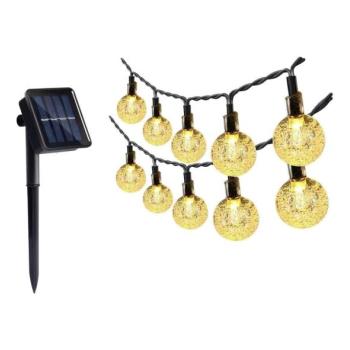  LED napelemes lánc 30xLED/0,12W/1,2V 1xAA 3000K IP44 400 mAh  kép