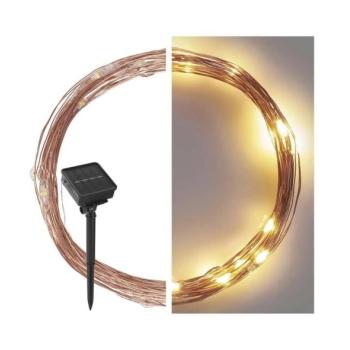  LED napelemes lánc LED/2,4W/1,2V 1xAA 15 m IP44 3000K 600 mAh  kép