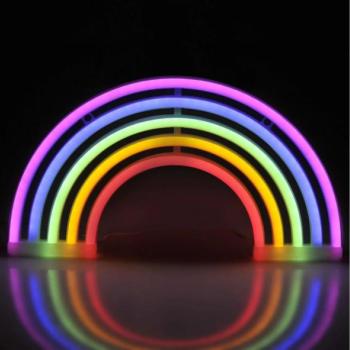  LED Neon fali dekoráció RAINBOW LED/3W/3xAA USB többszínű  kép