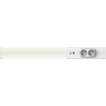  LED Pultmegvilágító konnektorral és USB porttal LED/18W/230V 4000K ezüst  kép