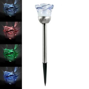  LED RGB napelemes lámpa ROSE LED/1,2V 100 mAh IP44  kép